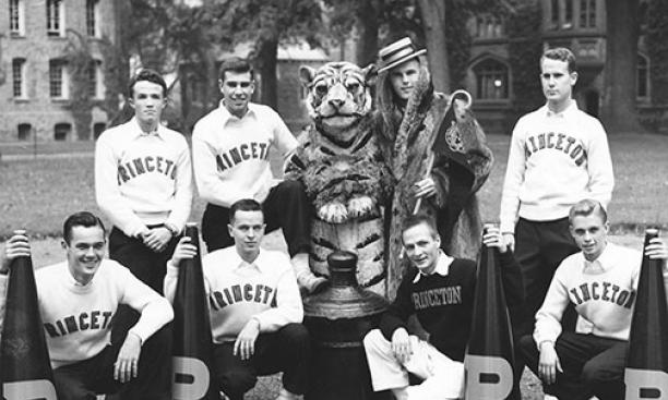 male cheerleaders at Princeton university. crushing Cheerleading myths